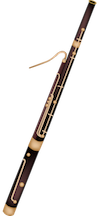 <div class='instrument-info'><h3>Bassoon</h3><p>The bassoon is a double reed instrument, like the oboe.</p></div> Bassoon