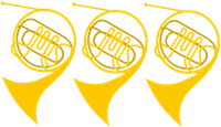 <div class='instrument-info'><h3>French Horn</h3><p>The french horn is actually the longest of the instruments. If you straightened out all of the tubing, it would be 12 feet long! It plays the part of the wolf.</p></div> French Horn